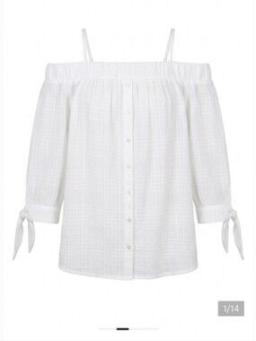 IZ Byer off the shoulder women's white blouse size M